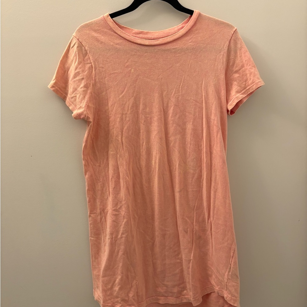BDG Orange Short Sleeve T-Shirt Dress